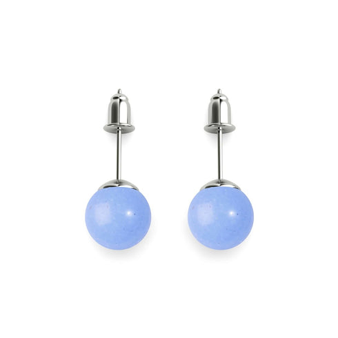 Azurblau | 925er Sterlingsilber | Lumos Keramik-Ohrstecker